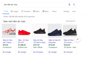 Google Shopping Red Nike Airmax